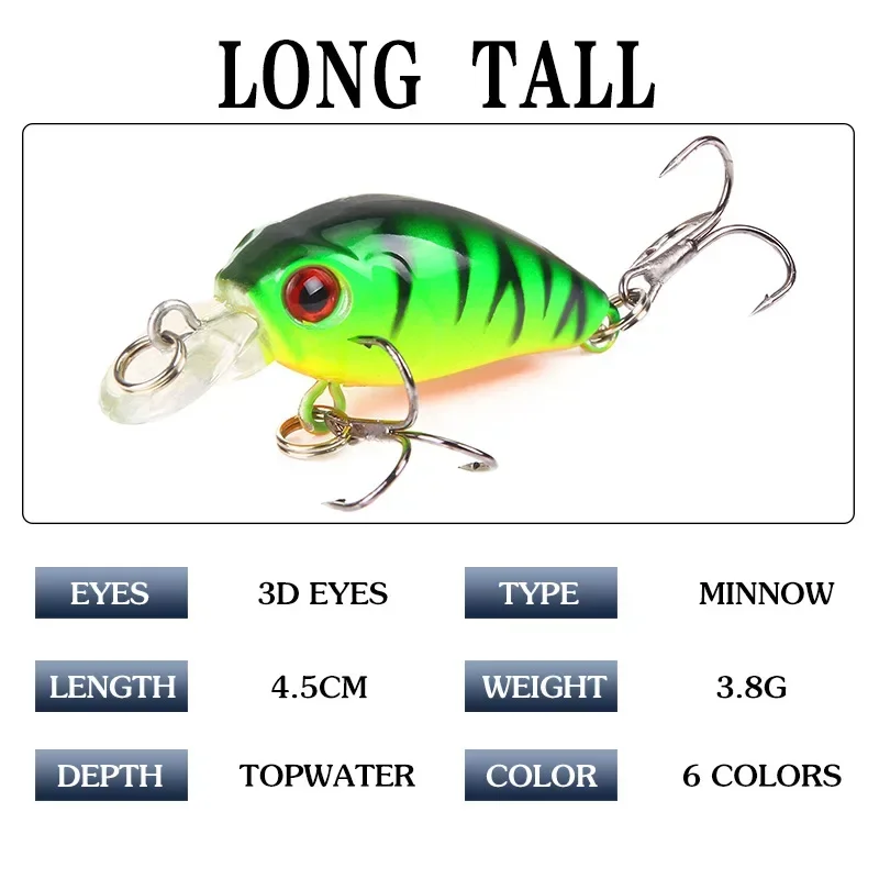 4.5cm 4g 1pcs Mini Minnow Fish - Fishing Lure Topwater recension och pris