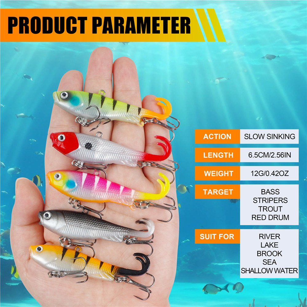 5Pcs Pre-Rigged Jig Head Wobbl - Fishing Lure Spinnerbait recension och pris