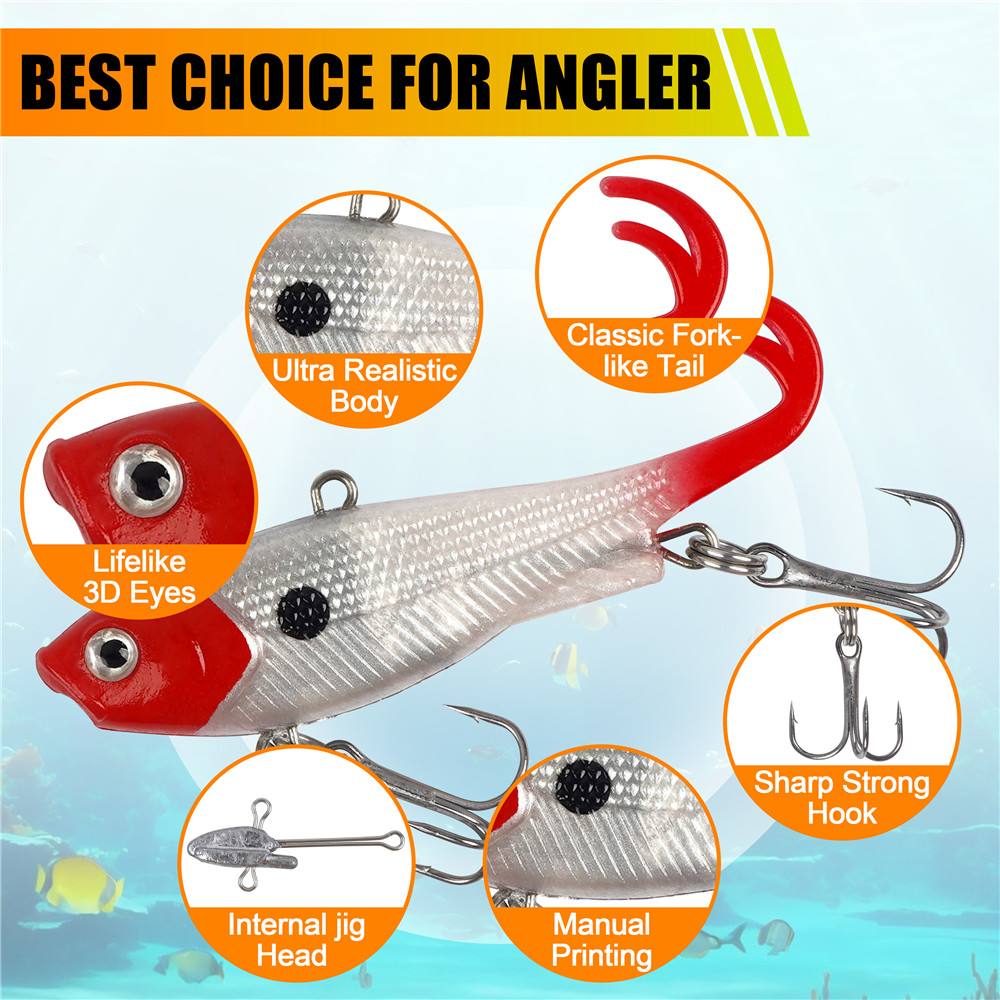 5Pcs Pre-Rigged Jig Head Wobbl - Fishing Lure Spinnerbait recension och pris